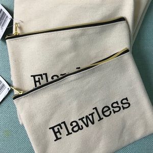 Set of FIVE FLAWLESS Cosmetic bags